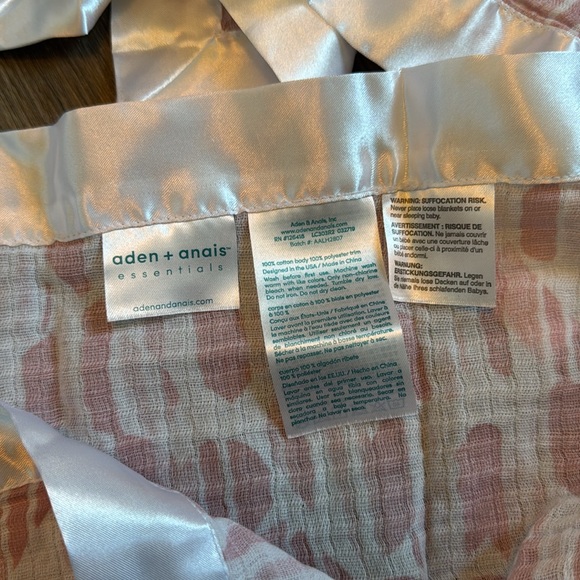 Aden and Anais Pink and White Square and Bunny Security Blankets (3 total) - Picture 3 of 5